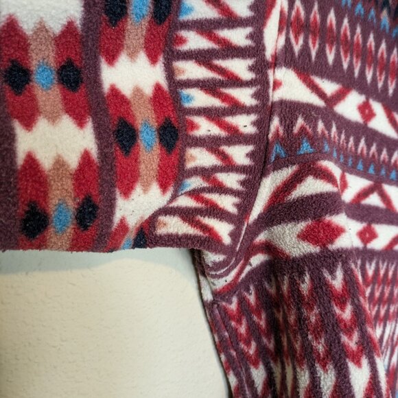 Patagonia Small Synchilla Kuta Klash Pattern Dark Currant Fleece size M - Picture 5 of 9